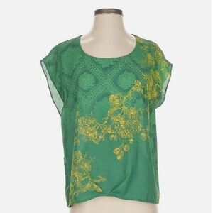 CAbi Green and Yellow Top
